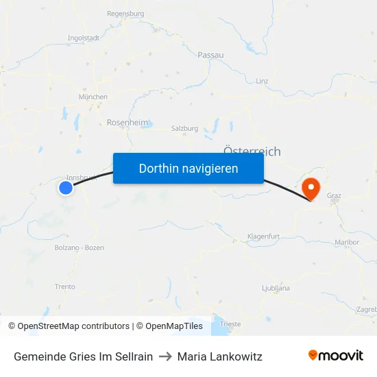 Gemeinde Gries Im Sellrain to Maria Lankowitz map