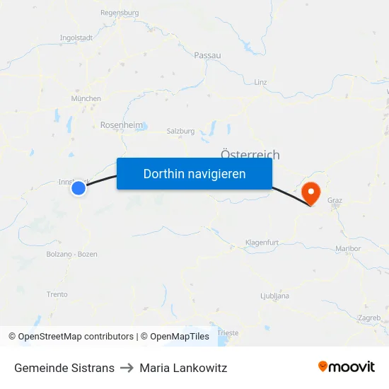 Gemeinde Sistrans to Maria Lankowitz map