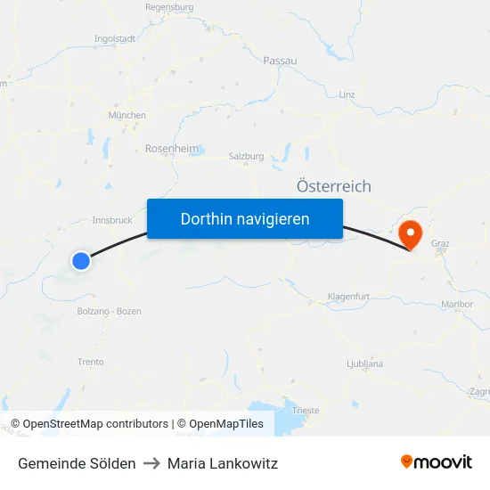 Gemeinde Sölden to Maria Lankowitz map