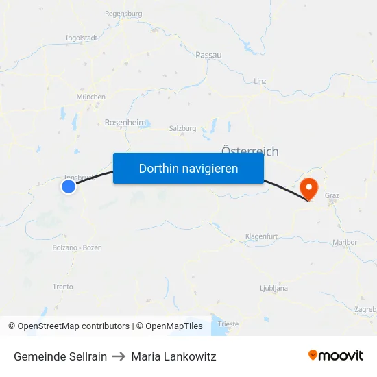 Gemeinde Sellrain to Maria Lankowitz map