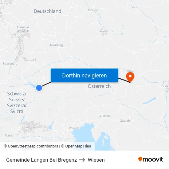 Gemeinde Langen Bei Bregenz to Wiesen map