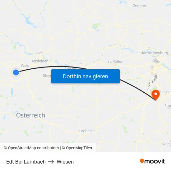 Edt Bei Lambach to Wiesen map