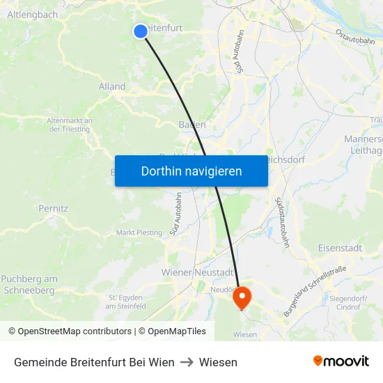 Gemeinde Breitenfurt Bei Wien to Wiesen map