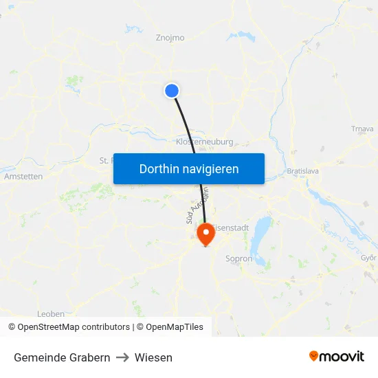 Gemeinde Grabern to Wiesen map