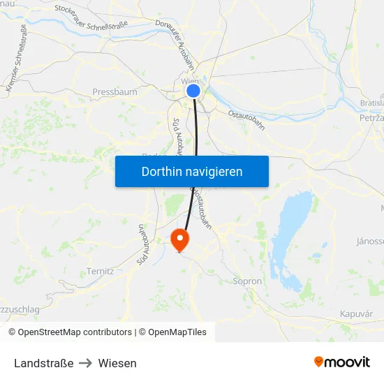 Landstraße to Wiesen map