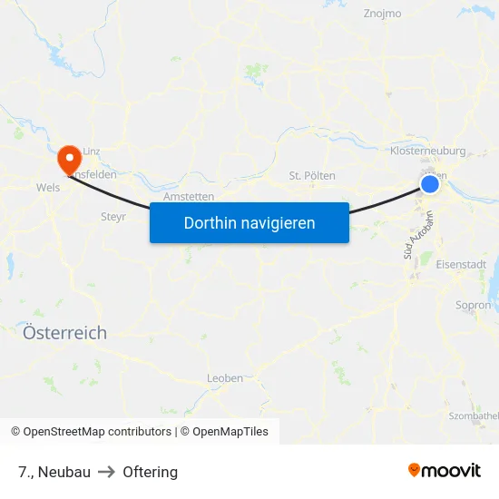 7., Neubau to Oftering map