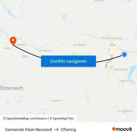 Gemeinde Klein-Neusiedl to Oftering map