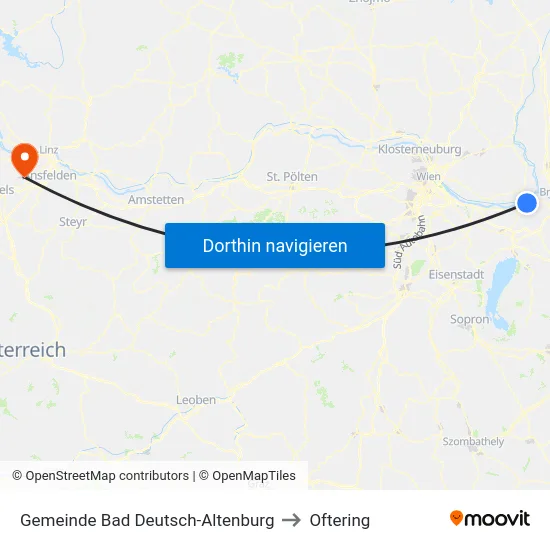 Gemeinde Bad Deutsch-Altenburg to Oftering map