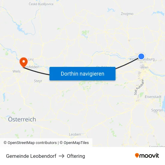 Gemeinde Leobendorf to Oftering map