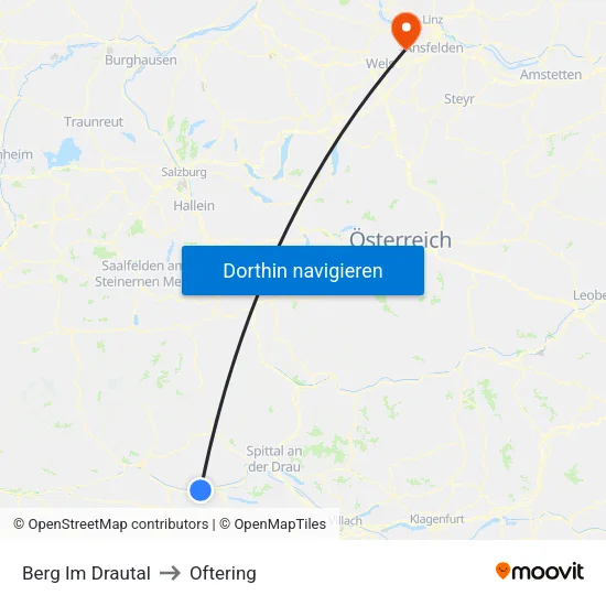 Berg Im Drautal to Oftering map