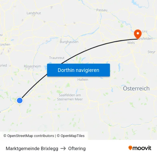 Marktgemeinde Brixlegg to Oftering map