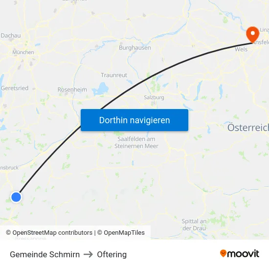Gemeinde Schmirn to Oftering map