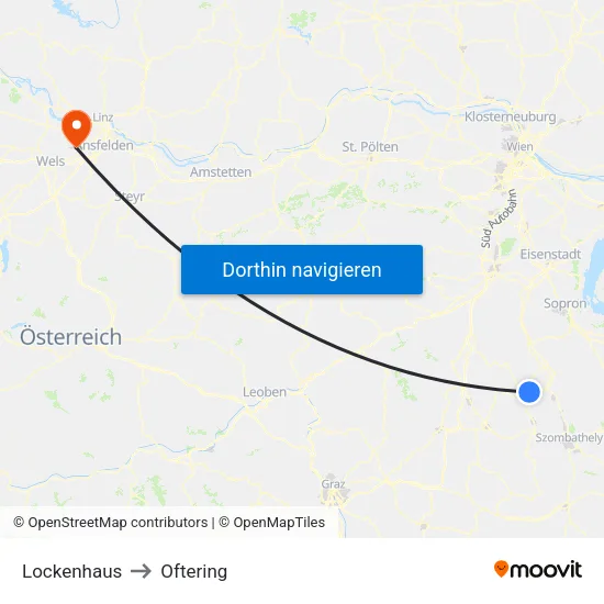 Lockenhaus to Oftering map