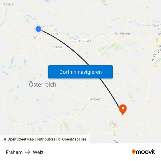 Fraham to Weiz map