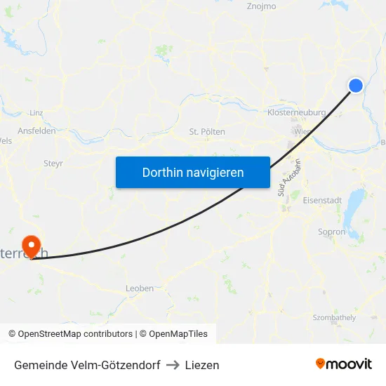 Gemeinde Velm-Götzendorf to Liezen map