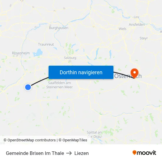 Gemeinde Brixen Im Thale to Liezen map