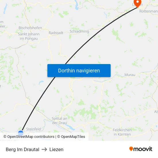 Berg Im Drautal to Liezen map