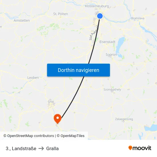 3., Landstraße to Gralla map