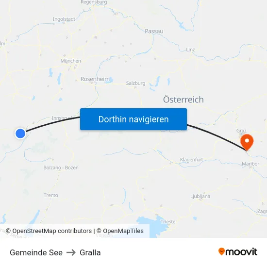 Gemeinde See to Gralla map