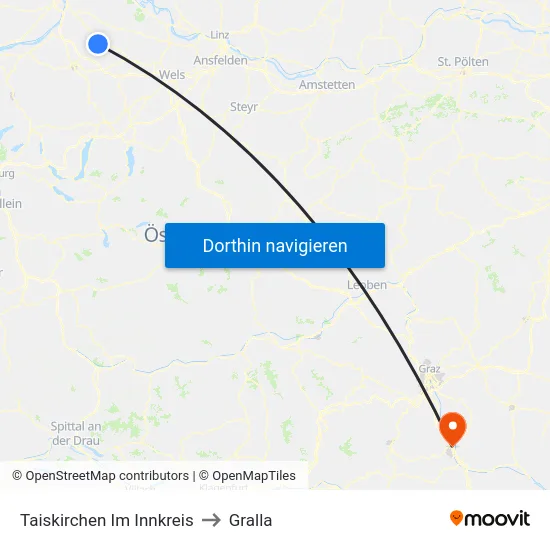 Taiskirchen Im Innkreis to Gralla map