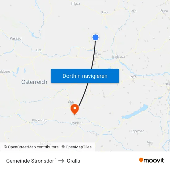 Gemeinde Stronsdorf to Gralla map