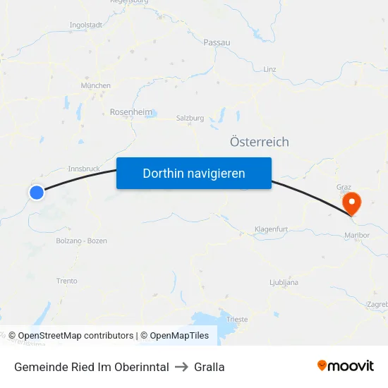 Gemeinde Ried Im Oberinntal to Gralla map