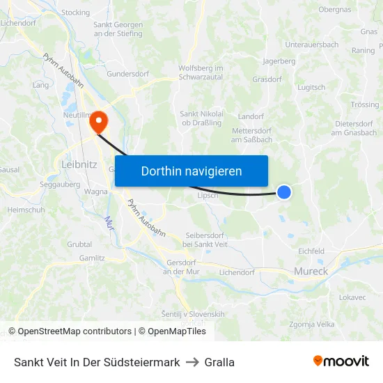 Sankt Veit In Der Südsteiermark to Gralla map
