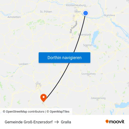 Gemeinde Groß-Enzersdorf to Gralla map