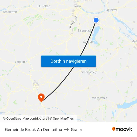 Gemeinde Bruck An Der Leitha to Gralla map