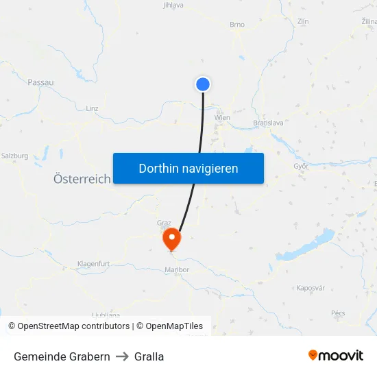 Gemeinde Grabern to Gralla map