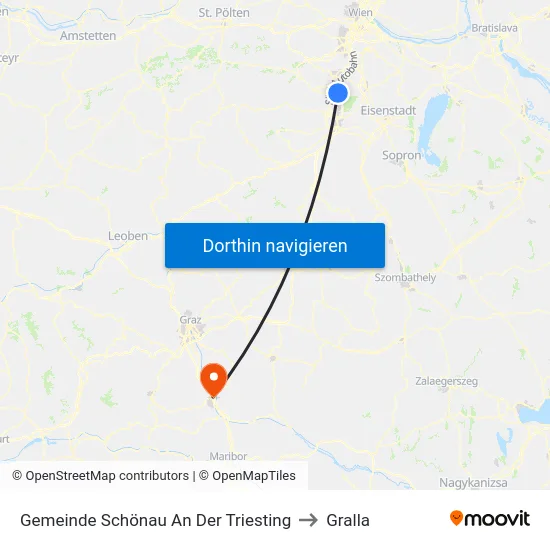 Gemeinde Schönau An Der Triesting to Gralla map