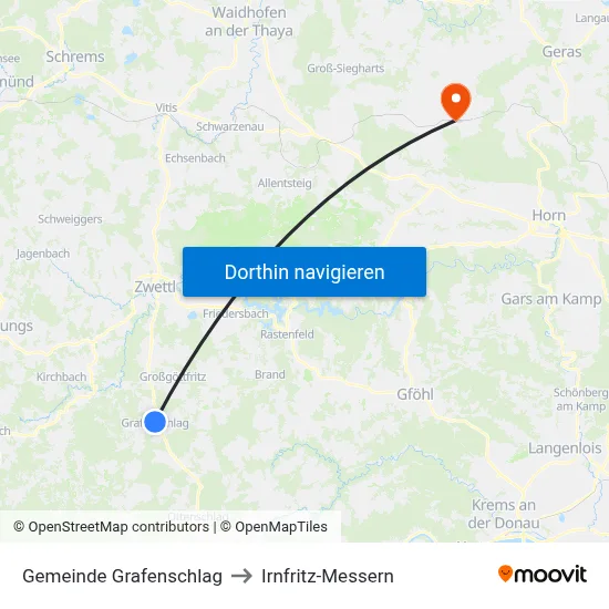 Gemeinde Grafenschlag to Irnfritz-Messern map