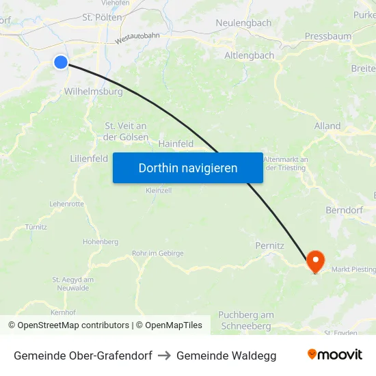 Gemeinde Ober-Grafendorf to Gemeinde Waldegg map