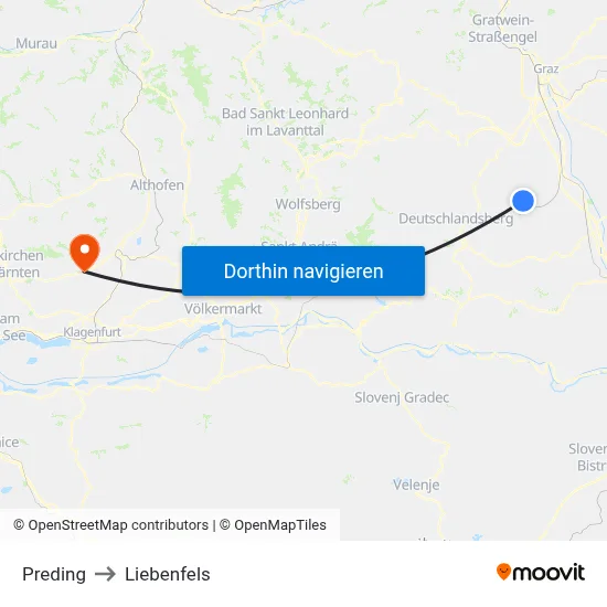 Preding to Liebenfels map