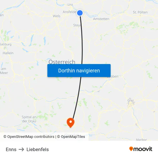 Enns to Liebenfels map