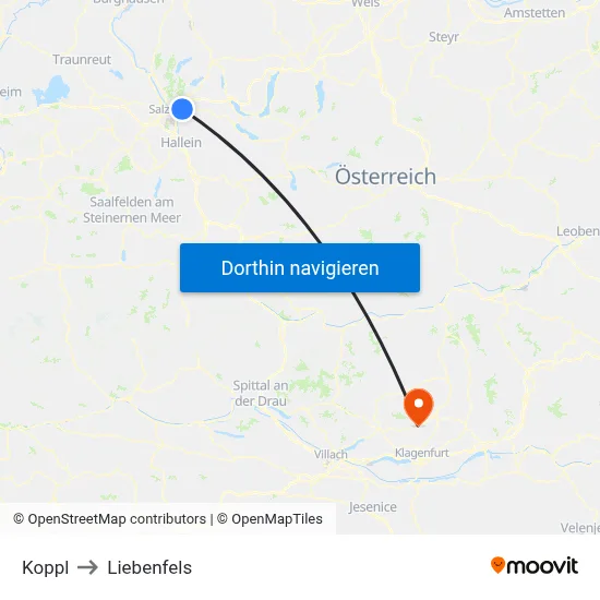 Koppl to Liebenfels map