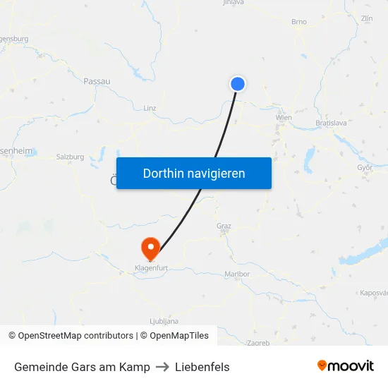Gemeinde Gars am Kamp to Liebenfels map