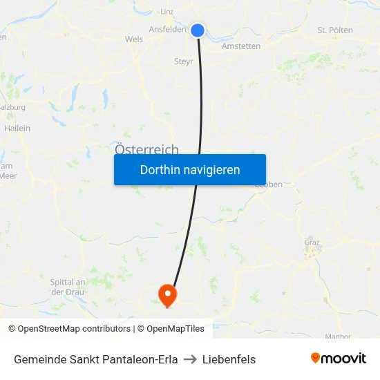 Gemeinde Sankt Pantaleon-Erla to Liebenfels map