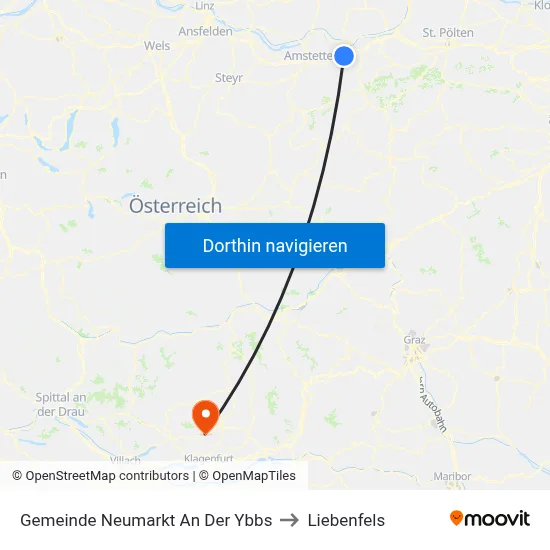 Gemeinde Neumarkt An Der Ybbs to Liebenfels map