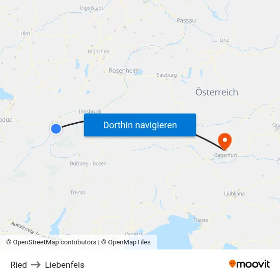 Ried to Liebenfels map