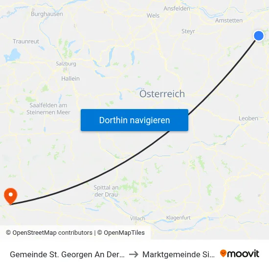 Gemeinde St. Georgen An Der Leys to Marktgemeinde Sillian map