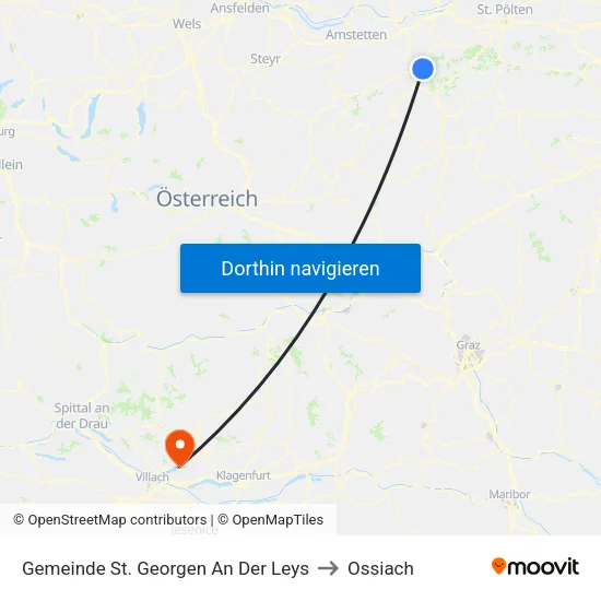 Gemeinde St. Georgen An Der Leys to Ossiach map