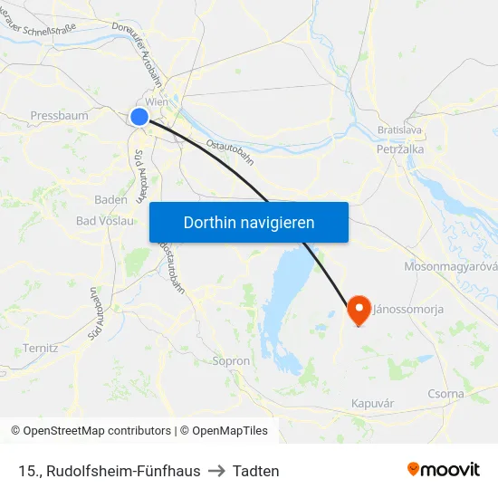 15., Rudolfsheim-Fünfhaus to Tadten map
