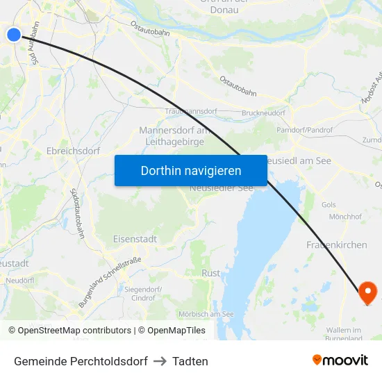 Gemeinde Perchtoldsdorf to Tadten map