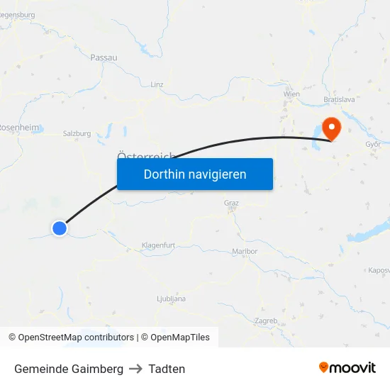 Gemeinde Gaimberg to Tadten map