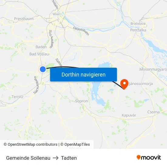Gemeinde Sollenau to Tadten map