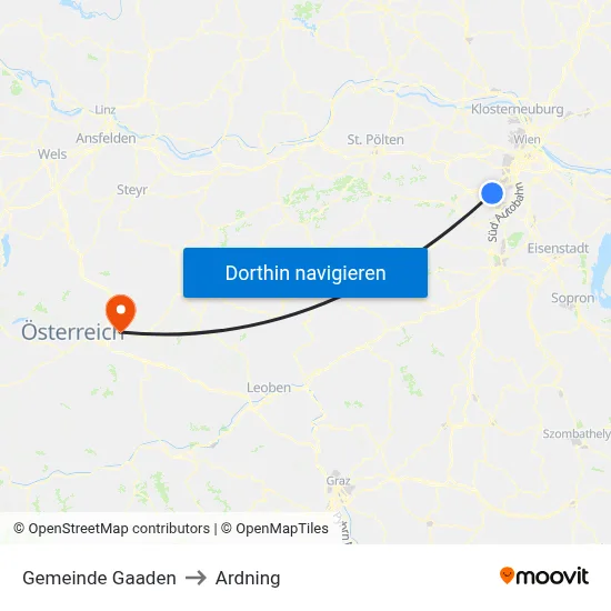 Gemeinde Gaaden to Ardning map