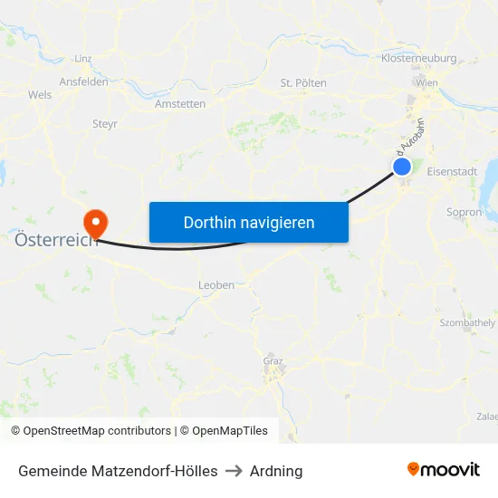 Gemeinde Matzendorf-Hölles to Ardning map