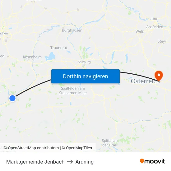 Marktgemeinde Jenbach to Ardning map