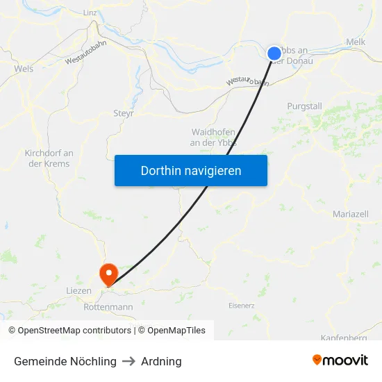 Gemeinde Nöchling to Ardning map